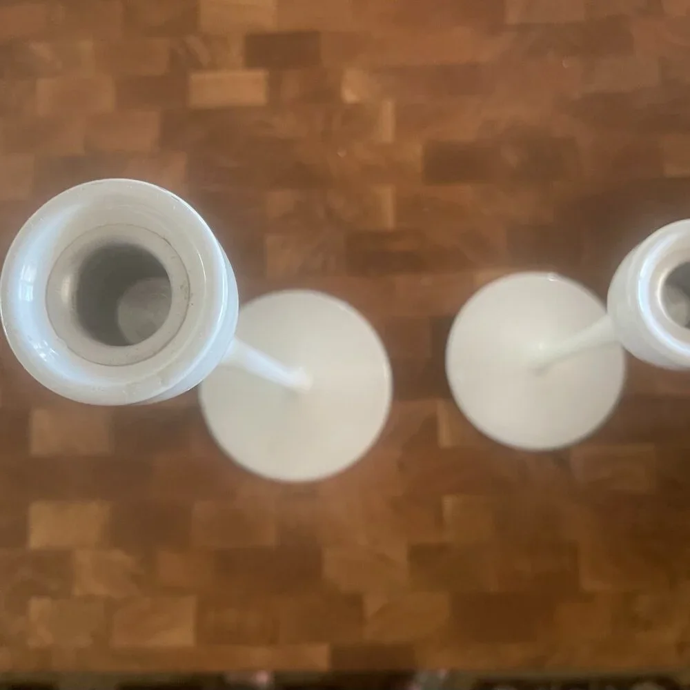 Vintage Ikea Blomster Handblown Glass Candlesticks - Pair